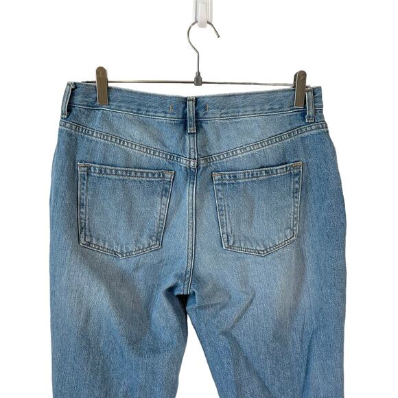 FREE PEOPLE We The Free Maggie Mid Rise Straight Leg Distressed Jeans 29 Grunge - Picture 8 of 13